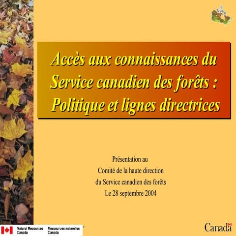 Politique sur l’accès aux connaissances