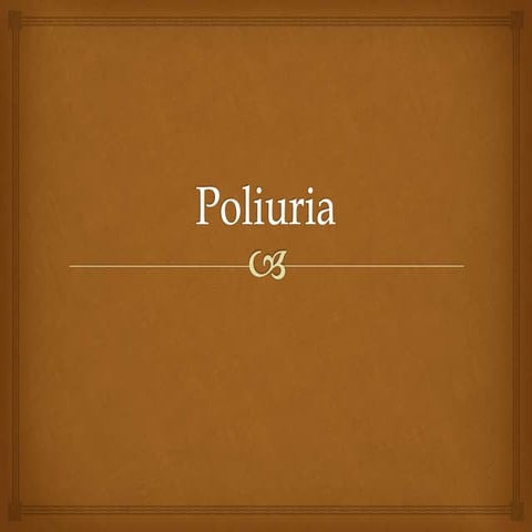 Poliuria e hirsutismo | PPTX
