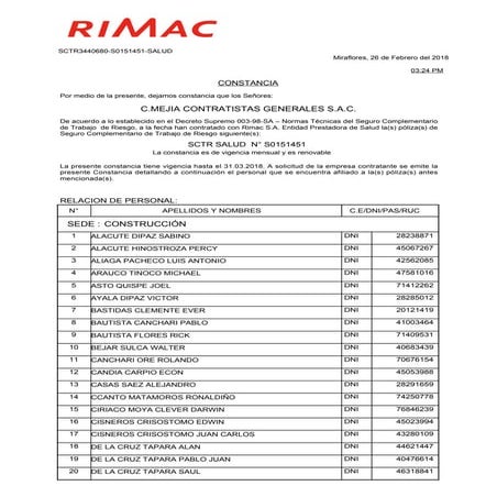 Poliza sctr salud marzo 3 | PDF