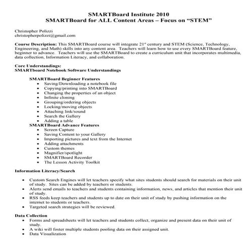 Polizzi SMARTboard for all content areas STEM