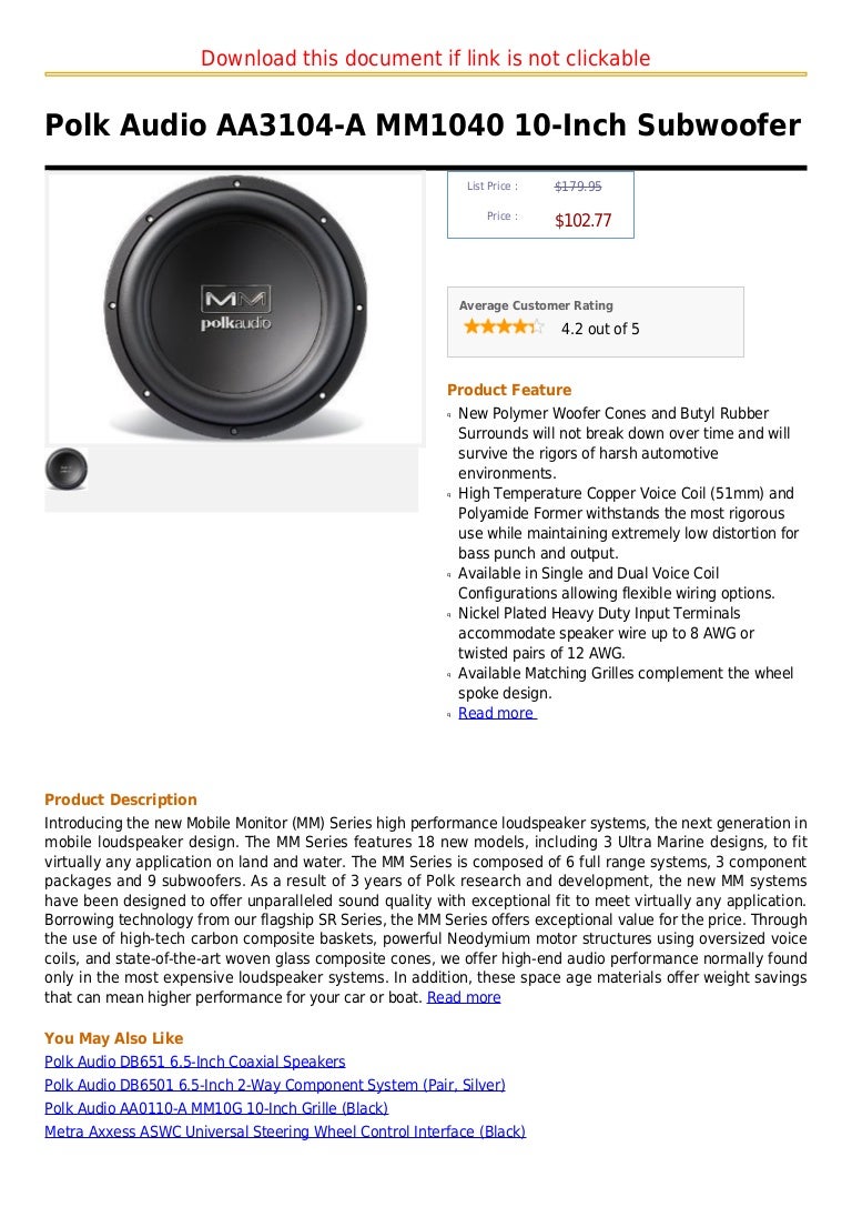 polk audio mm1040