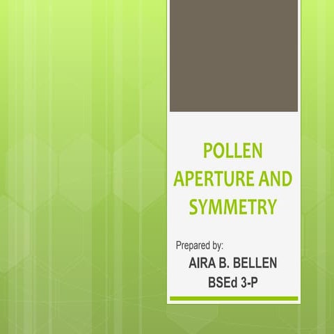 POLLEN APERTURE AND SYMMETRY (PLANT SYSTEMATICS 2nd Ed)