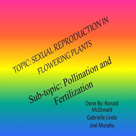 Pollination and fertilization