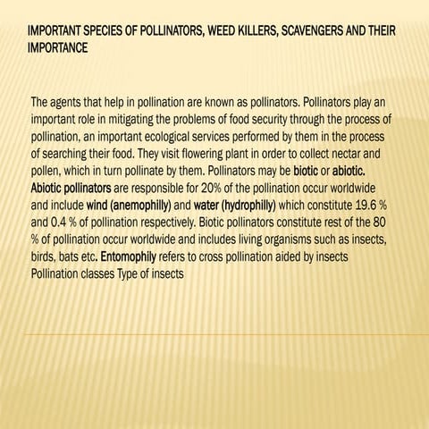 pollinator, weed killer and scavengers.pptx