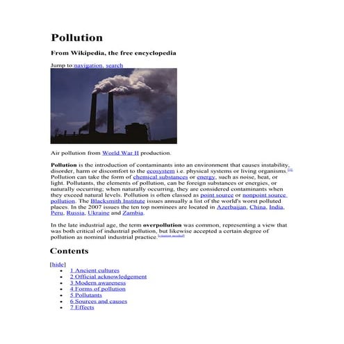 Pollution