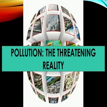 Pollution; the threatening realiy