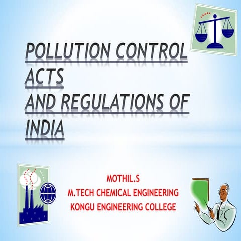 Pollution control acts and regulations of India