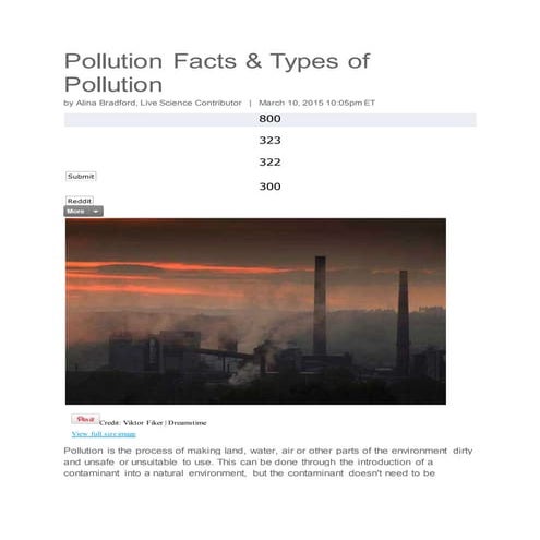 What is Pollution - Final.pdf Unit 5: Environmental Pollution | PDF