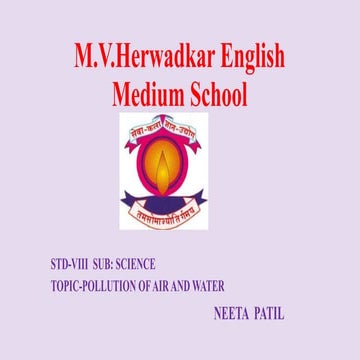 POLLUTION OF AIR AND WATER.ppt..........x