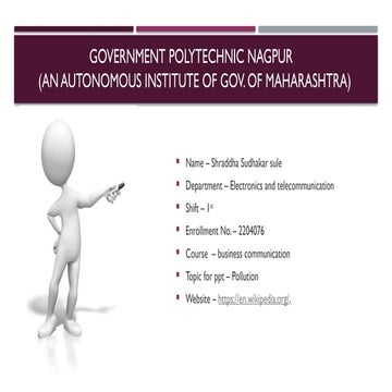 Pollution Ppt what is pollution and how to control it