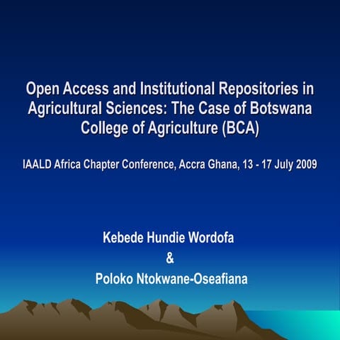 Open Access and Institution Repositories