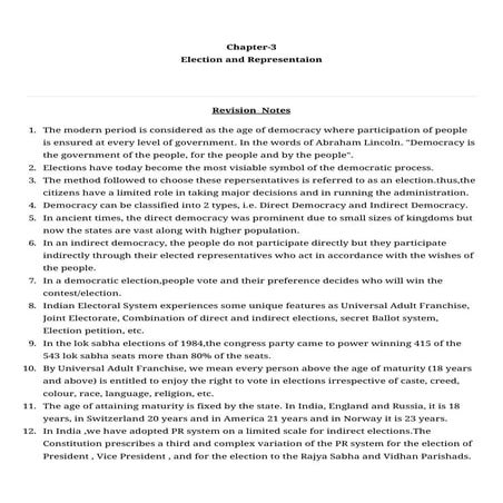 pol sci Election and Representation Class 11 Notes.pdf