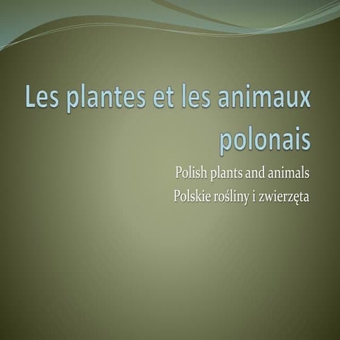 Les plantes et les animaux polonais