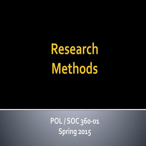 POL SOC 360 Process Problems Social Research 