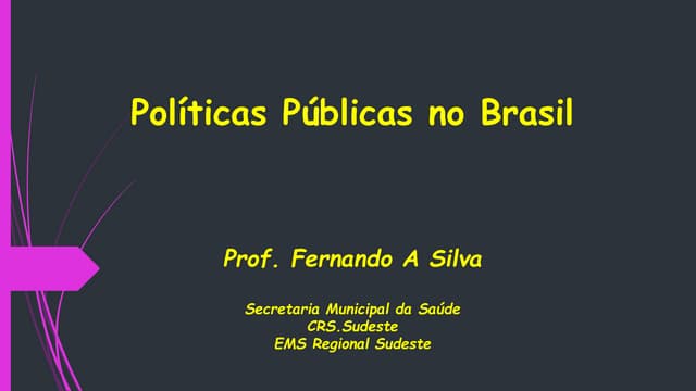 Políticas públicas no brasil