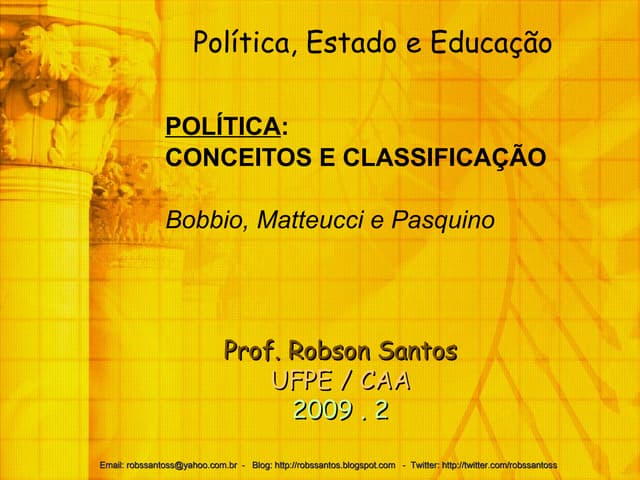 PolíTica Conceitos Bobbio