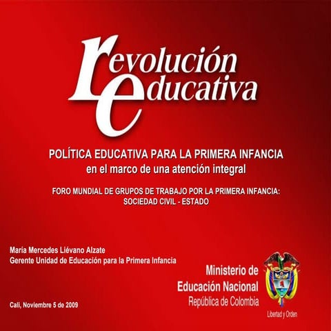 PolíTica Educativa Para La Primera Infancia. Ministerio De EducacióN De ...