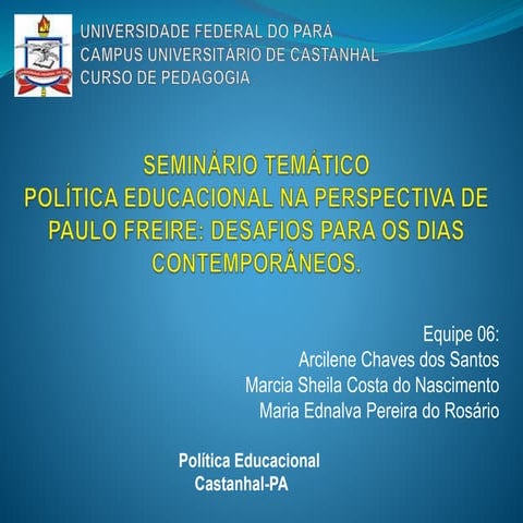 Política em paulo freire