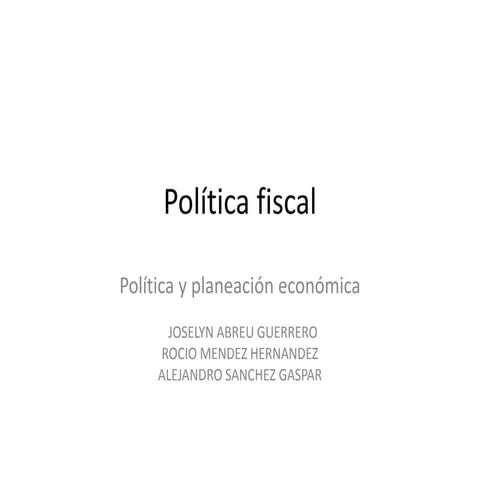 Política fiscal