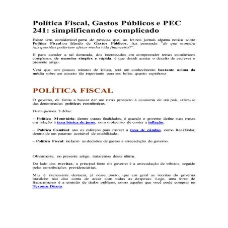 Política fiscal
