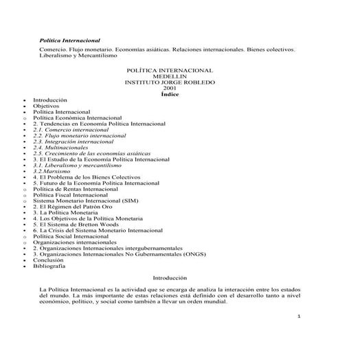 Política internacional