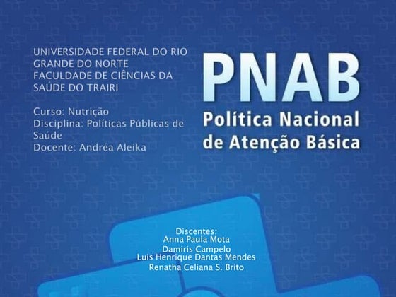 Pnab -programa nacional da Atenção básica | PPT