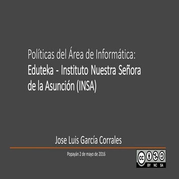 Políticas del área de informática eduteka (INSA)