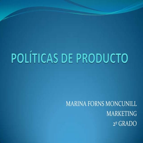Políticas de producto