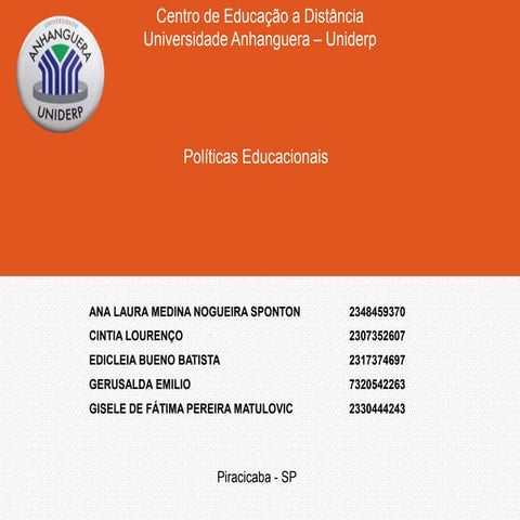 Políticas educacionais