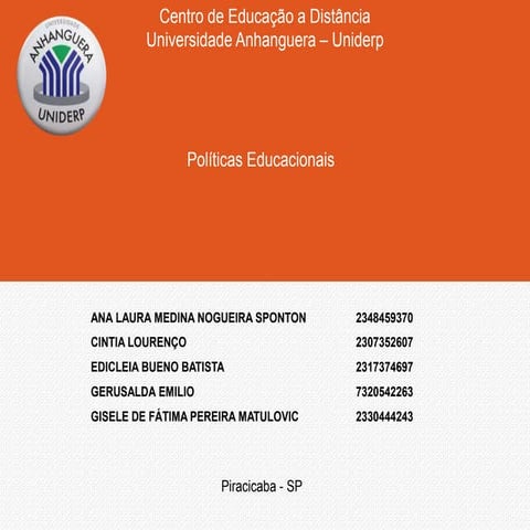 Políticas educacionais