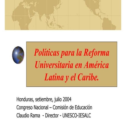 Políticas para la reforma universitaria en América Latina y el Caribe | PDF
