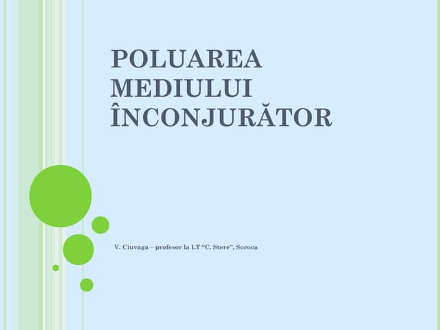 Poluarea mediului inconjurator