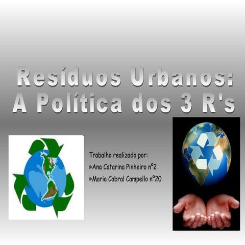 A Política dos 3R´s | PPT