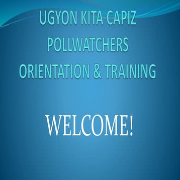 Polwatchers orientation new