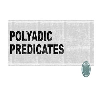Polyadic predicates