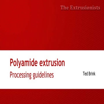 Polyamide extrusion