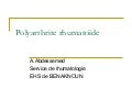 Polyarthrite rhumatoide traitement