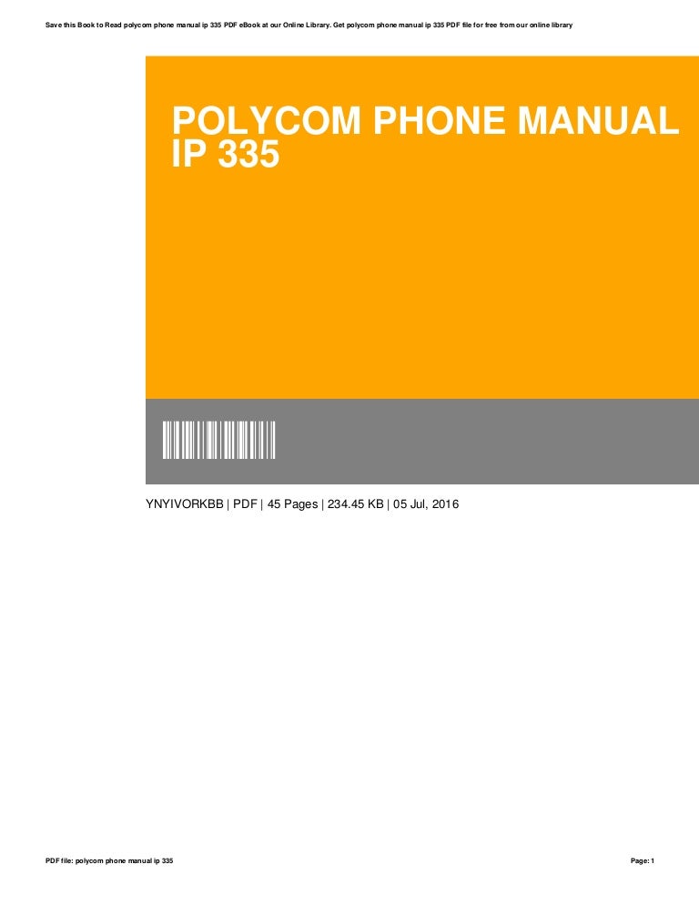 Polycom phone-manual-ip-335