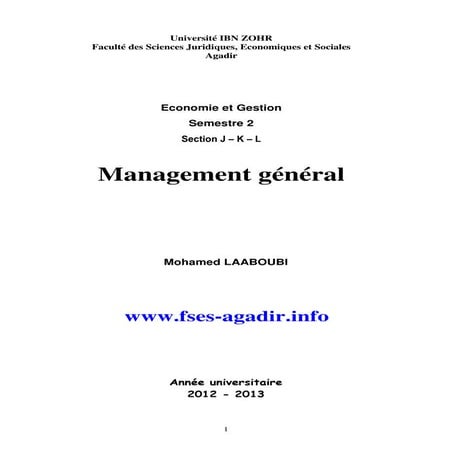 S2- Management Général- Cours