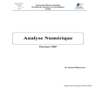 Polycopie Analyse Numérique