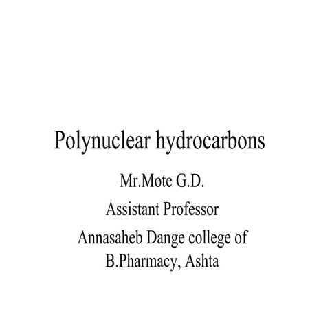 Chemistry polycyclic compounds