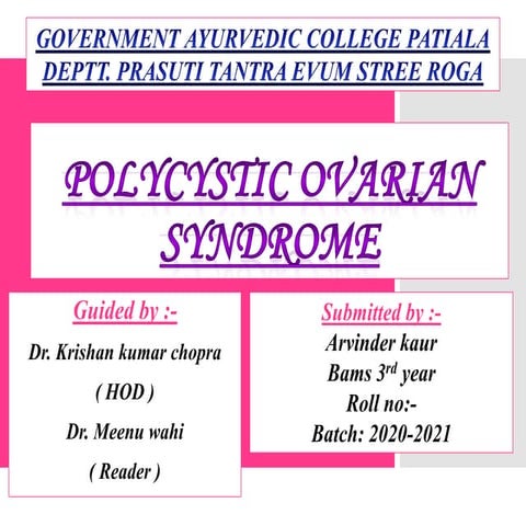 Polycystic ovarian syndrome