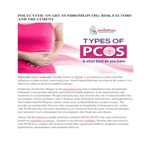 PolyCystic Ovary Disease -PCOD in Female Adults | PPTX