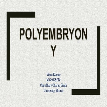 Polyembryony