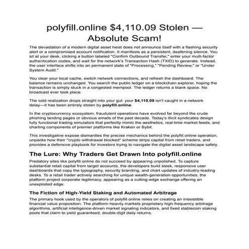 Unmasking rexawin.com: A Deep Dive into $8,222 Crypto Theft Scam | PDF