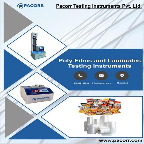 Polyfilms and laminates testing instruments