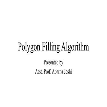 Polygon filling algorithm | PPT