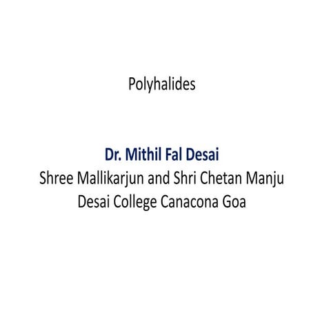 Polyhalides | PPTX