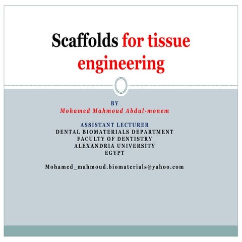 Polymeric and metallic scaffolds for tissue engineering