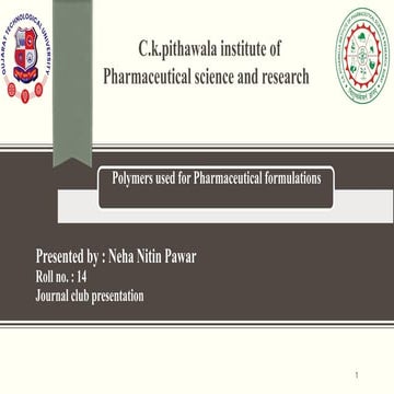 polymer used in  pharmaceutical formulations.pptx